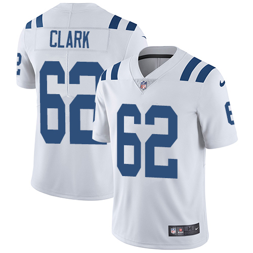 Indianapolis Colts #62 Limited Clark White Nike NFL Road Youth Vapor Untouchable jerseys